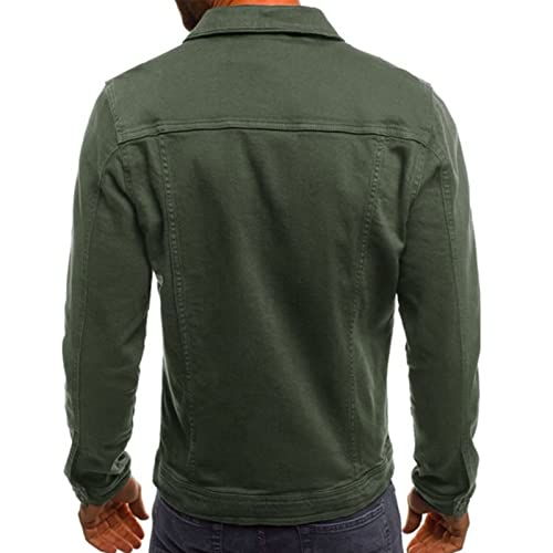 Maiyifu-GJ Men's Distressed Denim Jacket Long Sleeve Button Down Jean Coat Fashion Casual Slim Fit Trucker Biker Jackets3