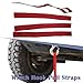 JUNLELI Car Winch Hook Pull Straps Hook Strap Winch Cable Rope Nylon Winch Strap for Universal Vehicle Exterior Accessories Red 4Pack 11.42 * 0.99 Inches Solid for Suzuki Jimny Jeep JL Wrangler 2018+