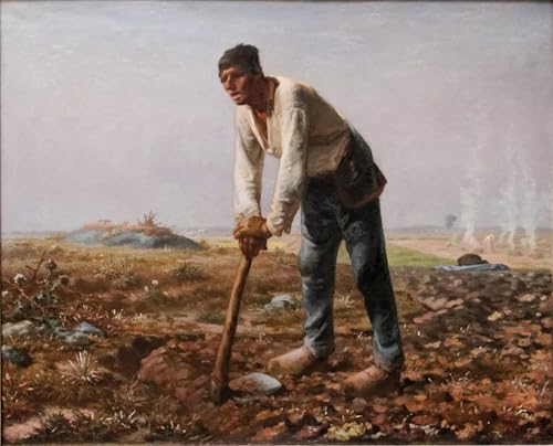 Tableaux Toile L'homme à la houe Jean François Millets 60x90cm