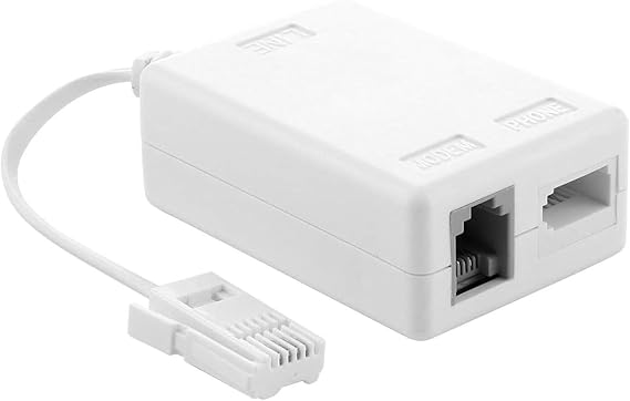 ADSL Microfilter with Cable Lead and RJ11 Connection Adapter - BT Plug ...
