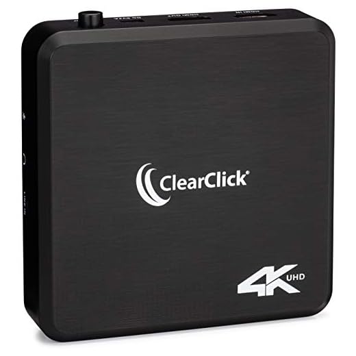 ClearClick 4K HD Capture Box - Capture Up to 4K30 Video from Gaming Devices & HDMI Sources - No Computer Required