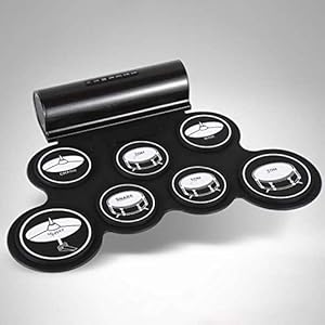 Yingm Muzikale Siliconen Drum Kinderen 7 Pad Rollable Siliconen Groep Percussie Instrument Kids Toys (Kleur: Wit, Maat…