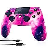 Controller for PS4, Wireless Controller Pink for Sony PlayStation 4/Slim/Pro, Remote Control with 6-Axis Motion Sensor/Double Vibration/Sensitive Touch Pad/Speaker & 3.5mm Audio Jack/800mAh Battery