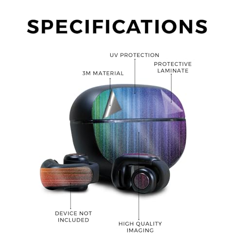 Image of Glossy Glitter Skin Compatible with Bose Ultra Open Earbuds - Rainbow Streaks - Premium 3M Vinyl Protective Wrap Decal Cover - Easy to Apply | Crafted in The USA by MightySkins