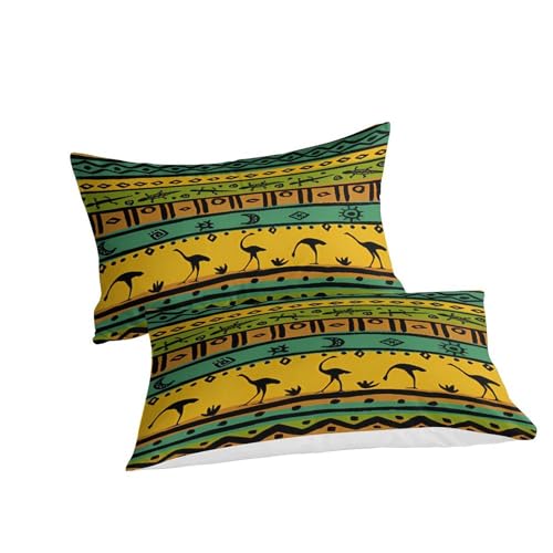 Parure de lit 3 pièces imprimé exotique avec housse de couette microfibre