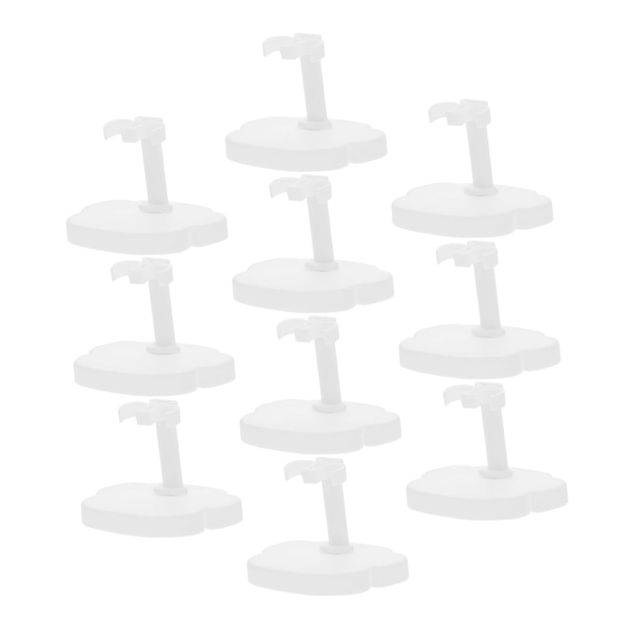 KOMBIUDA 10pcs Dolls Display Holder Plastic Doll Stands for Action Figures Doll Display Rack Strong Support for Small Dolls for Collectibles Display