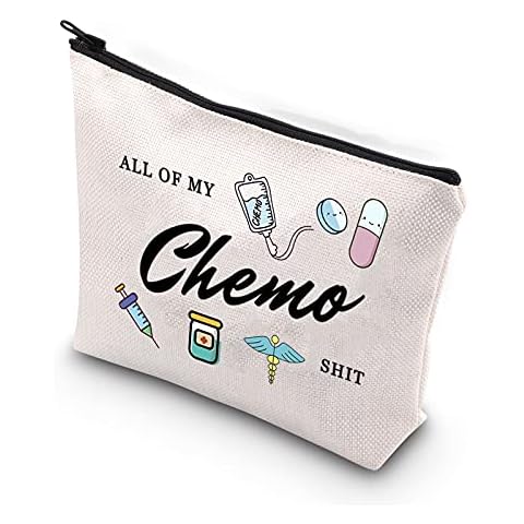 WCGXKO Chemotherapy Treatment Gift for Women All Of My Chemo Cancer Awareness Emergency Bag, My Chemo Cover