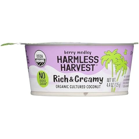 HARMLESS HARVEST Organic Berry Medley Rich & Creamy Coconut Yogurt, 4.4 OZ Cover