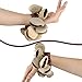 GOGHOST Cacho Seed Rattle Bracelet, 2 PCS African Shaker Nut Shell Bracelets Natural Percussion Accessories Musical Instrument for Adult (Panji)