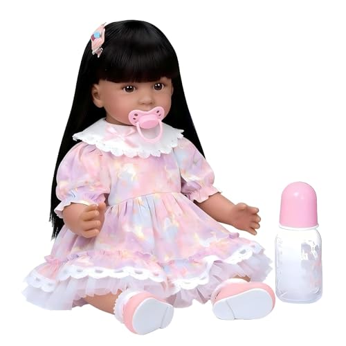 Muñeca Reborn Toddler Negra 24 Pulgadas miniatura 5