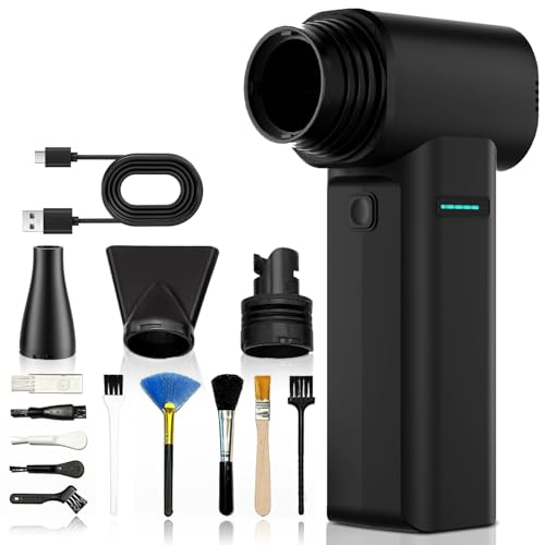 Compressed Air Duster, High-Power Electric Air Duster with Brushless Motor, 4-Gear Adjustable...