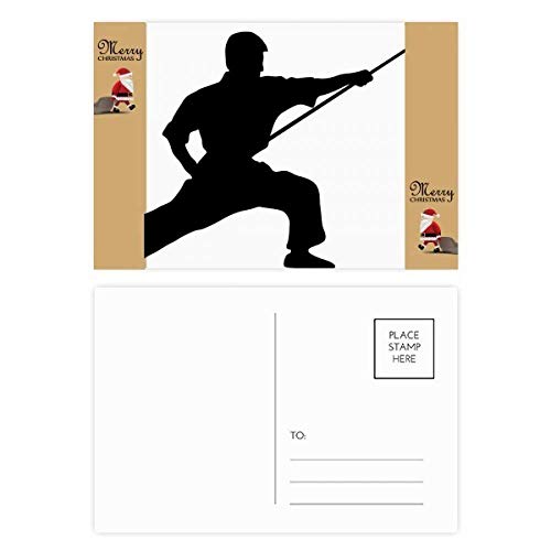 Cartes postales de Noël Shaolin Kung Fu - Lot de 20 cartes culturelles