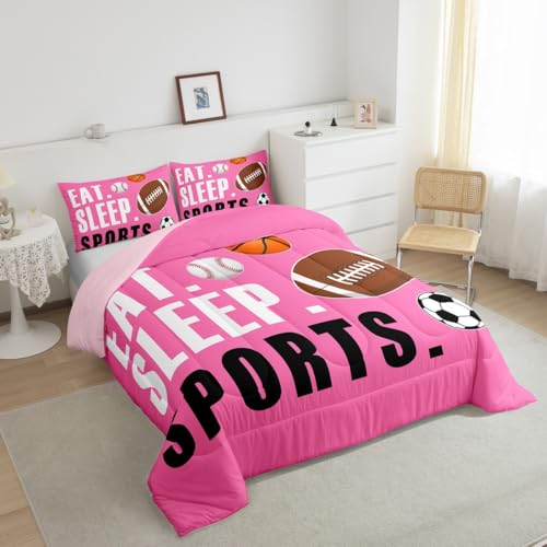 Image of Feelyou Football Comforter Set Full Size for Kids Boys Girls