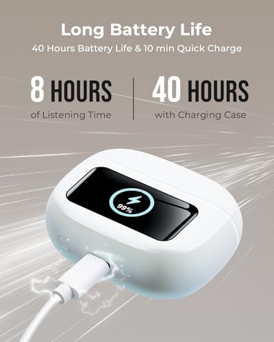 Image of Bucephalus AI Clear Calls, 40H Playtime for Sports & Working, Stereo Sound Headphones for iPhone /Android-HOT