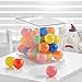 mDesign Tall Plastic Stackable Toy Storage Organizer Container Bin Box with Hinge Lid for Kid Play Room, Living Room - Hold Toys, Puzzles, Markers, Blocks, and Games - Clear