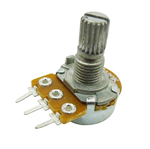 Aihasd 10PCS B100K 100K Ohm Adjustment Single Linear Rotary Taper Potentiometer Shaft 15mm