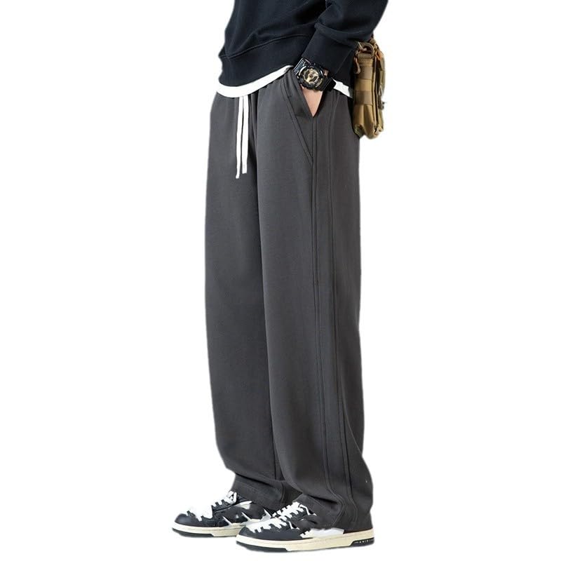Streetwear Casual Pants Men's Oversized Straight Leg Sport Sweatpants Urban Style3