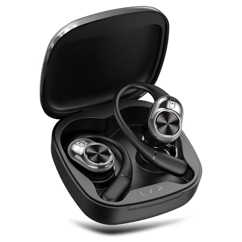 truke Newly Launched Buds Infinity Open Ear Wireless Earbuds with 70Hours of Playtime, 16mm Titanium Speaker, Quad Mic PureVoice™ ENC for Clear Calls, Dual Pairing, Fast Charging OWS - Jet Black