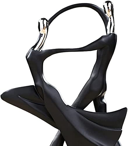 Joylern Dancing Couple Figure Resin Lovers Statue Abstract Sculpture Modern Art Desktop Ornament For Home Decor Living Room Decor - Style A #TOP1