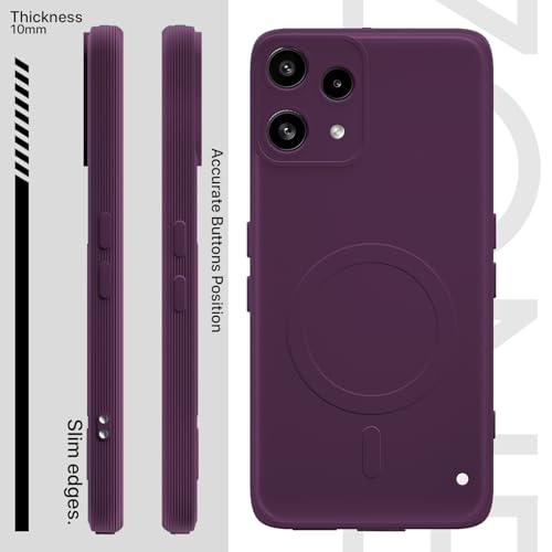 Image of Pikkme Back Cover for Nothing Phone 3a Lite 5G Soft Matte Silicone Mag-Safe Design (Mag-Safe Not Support) Camera Protection | Slim Fit Bumper Cover (Purple)