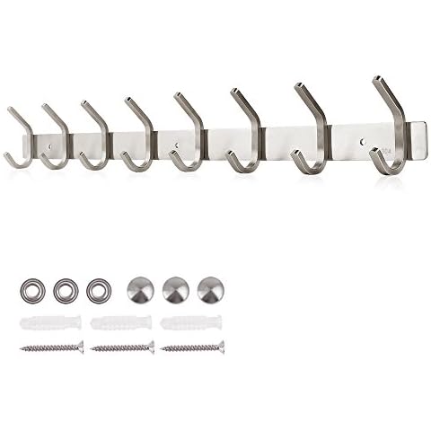 Dripex Heavy Duty Stainless Steel Coat Hook Rack Cover