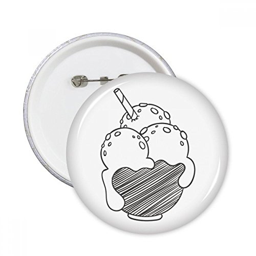Broche badge noir biscuits crème glacée pour relooker une tenue unie sans couture
