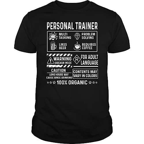 Personal Trainer Multitasking Problem Solving Job Title - Unisex Tee Black