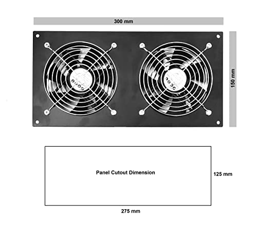 Image of Fourdot Exhaust /Intake Cooling System For enclosed System /Drawer /Almirah /Rack For Home (12 Inch Model 2120)