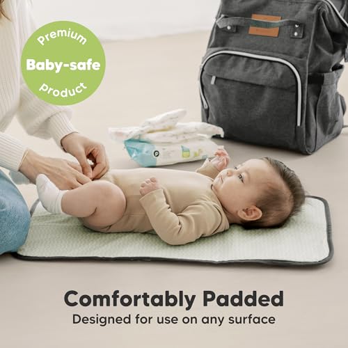 image for KeaBabies Portable Diaper Changing Pad, Easy Wipe Clean - Foldable Wat
