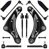AUQDD 10Pc Front End Suspension Kit Fit For 11-17 Ni-ssan Juke, 11-13 Leaf, 2 Lower Control Arm w/Ball Joint...