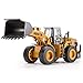 duturpo 1/40 Scale Diecast Four Wheel Loader Truck Toy, Metal Construction Equipment Bulldozer Models for Kids(Wheel Loader)