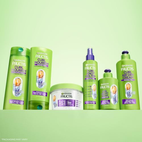 Garnier Fructis Curl Nourish Moisturizing Conditioner for Curly Hair, Plant Protein and Coconut Oil Formula, Up to 48HR of Curl Definition, Sulfate Free & Vegan, 21 Fl Oz (Packaging May Vary) - image 7