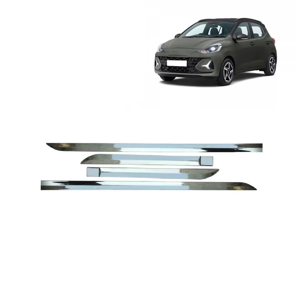 Car Steel Side Beading| Moulding with Extra Chrome Shine for Door Protection Suitable for i10 Grand Nios-picture-12