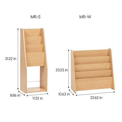 Iris Usa Mr-W Wide 4 Pocket Magazine Rack, Light Brown #TOP5