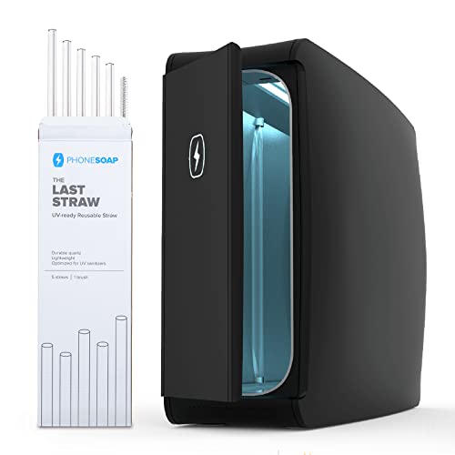 Last Straw Uv-C Optimized Reusable Straw And Homesoap Large Capacity Uv Light Sanitizer Bundle | Uv Box Sanitizer & 5 Reusable Straws #TOP6