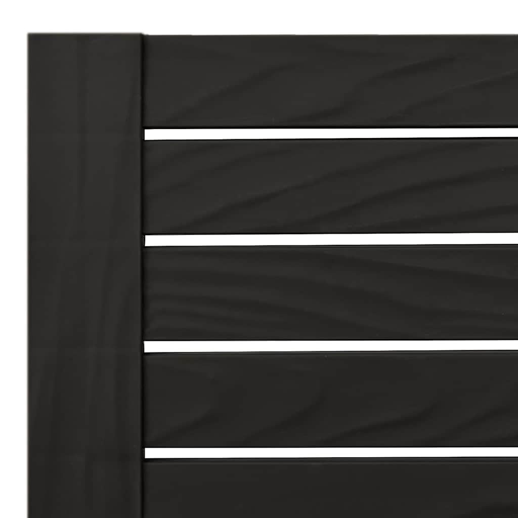 Juego de 2 tumbonas de polipropileno con aspecto de madera, color negro, 155 x 58 x 83 cm, con respaldo ajustable en 5 posiciones para tumbarse y sentarse cómodamente en el jardín