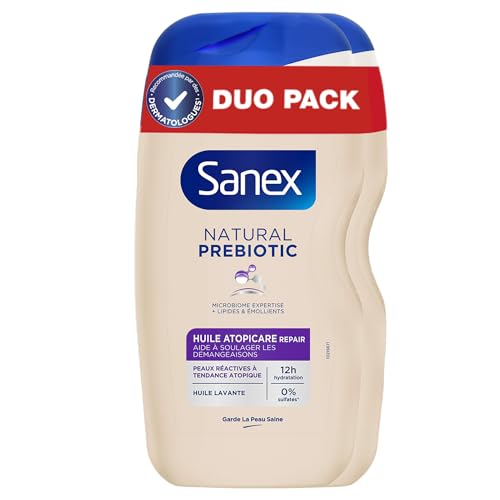 Gel douche Sanex Huile Atopicare formule prébiotique renforce la barrière cutanée