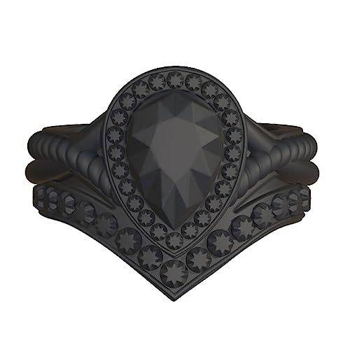 Ringcrown Black Silicone Ring for Women Rubber Ring Wedding Ring