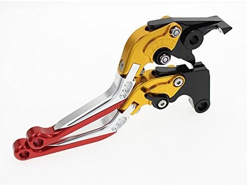 Miniatura 24 de FXCNC Billet Folding Extendable Adjustable Brake Clutch Levers Compatible with Raptor YFM660 01-04, TTR125L/LE/LW 00-16, Banshee 350 02-06