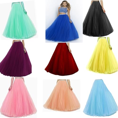 Image of TILISM Women's and Girls Solid Satin Long Skirt
