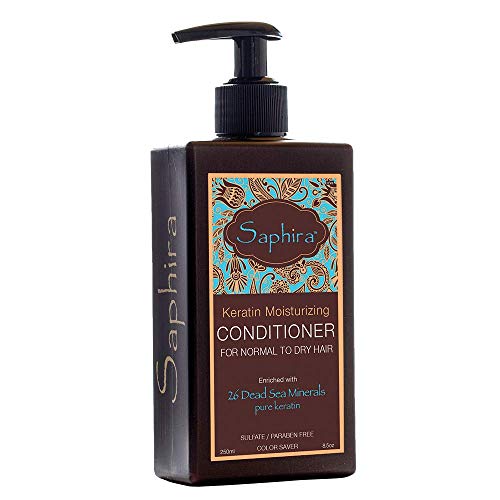 Saphira Mineral Moisturizing Conditioner, Hydrating Deep Conditioner for Dry, Damaged, Bleached & Color-Treated Hair, Sulfate-Free, Paraben-Free, Nourishes Lifeless Hair, 8.5 Ounce, Original Packaging