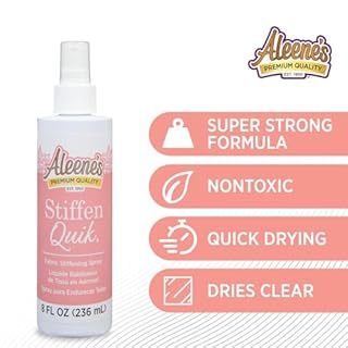 Aleene's Stiffen Quik Pump Spray Fabric Stiffener, Quick Drying, Nontoxic, for Stiffening, Draping, and Shaping Fabrics, 8 oz