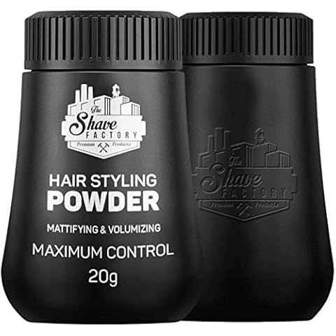 The Shave Factory Hair Styling Powder 20g Styling Powder Wax, BLACK Cover