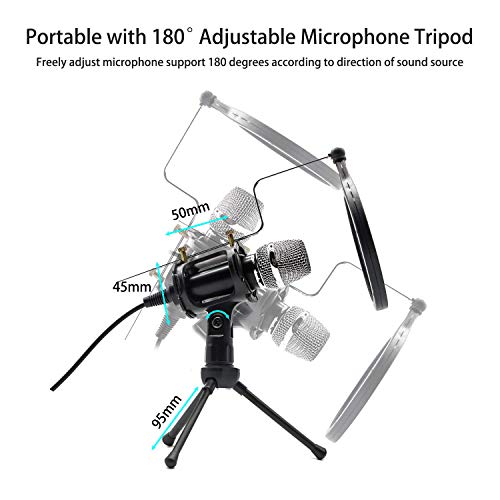 Condenser Recording Microphone 3.5Mm Plug And Play Pc Microphone, Broadcast Microphone For Computer Desktop Laptop Mac Windows Online Chatting Podcast Skype Youtube Game #TOP2