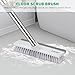 SetSail Floor Scrub Brush with 51-Inch Long Adjustable Handle 2 in 1 Scrape Brush Stiff Bristle Floor Scrubber for Cleaning Shower Bathroom Garage Kitchen Wall Deck Tub Tile