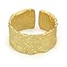 ✦ Geschenke für Frauen ✦Springlight S925 Sterling Silber Silber Breit Ringe Unregelmäßige Oberfläche Gold Silberfolie Breiter Ring öffnen Ringe Verstellbar Silber Personalisierte Geschenke.(Gold)