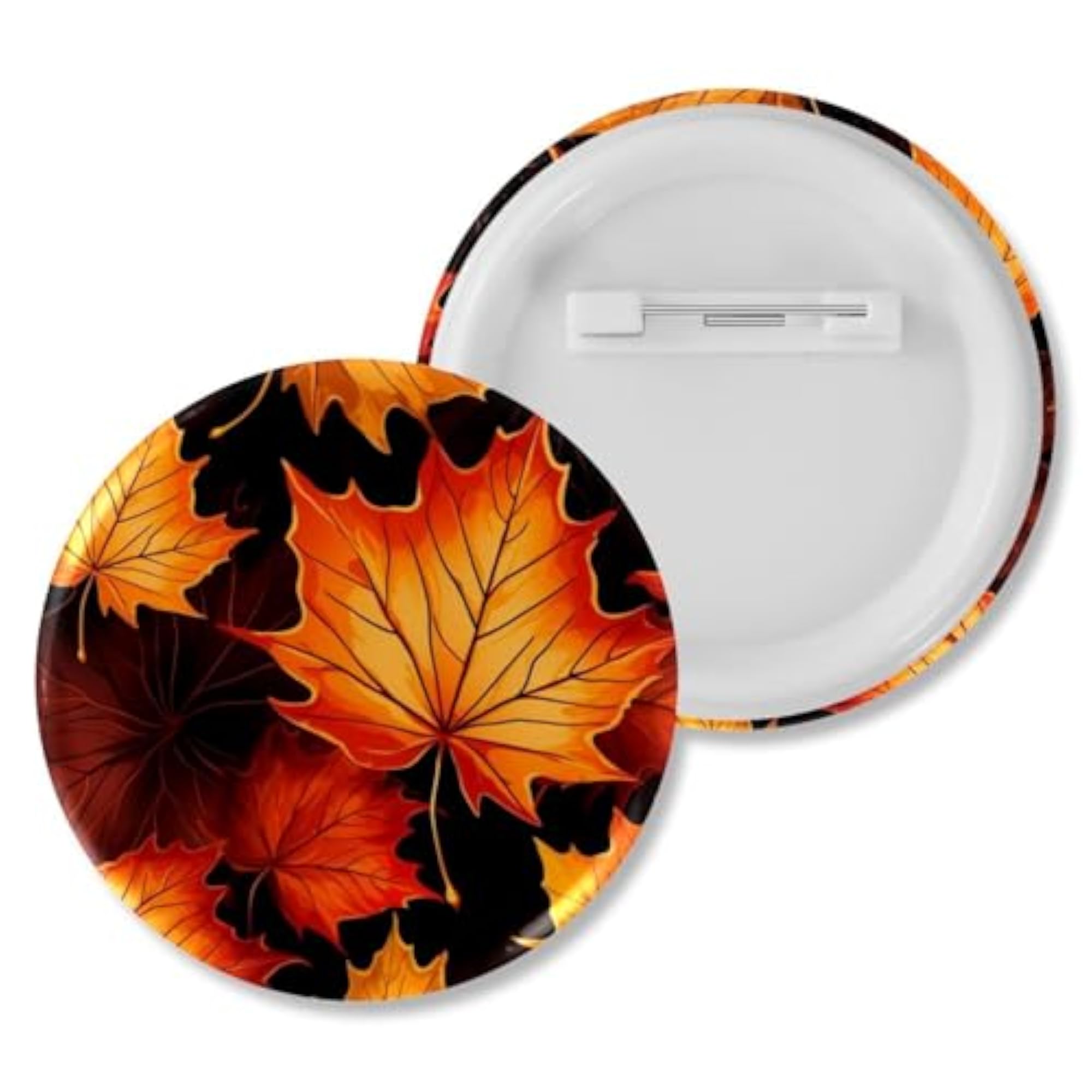 Children's Maple Leaves Trendy Button Pins 6-Pack