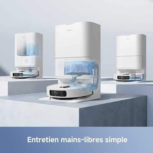 MOVA E30 Ultra Robot Aspirateur Laveur avec Vidage Automatique, Nettoyage Automatique des Serpillières, Technologie RoboSwing, Levage des Serpillières à 10,5 mm, Aspiration de 7 000 Pa