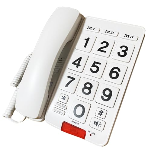 ELECDON-Large-Key-Wired-Telephone-Wired-landline-Phone-Senior-Friendly-Phone-with-Large-Buttons-Visually-and-Hearing-impaired-Senior-Phone-Home-Corded-Telephone