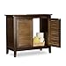 Produktbild Relaxdays Waschbeckenunterschrank dunkelbraun LAMELL, Badschrank aus Bambus, Waschbeckenschrank, HBT: 60 x 67 x 30 cm